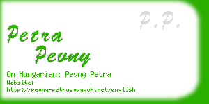 petra pevny business card